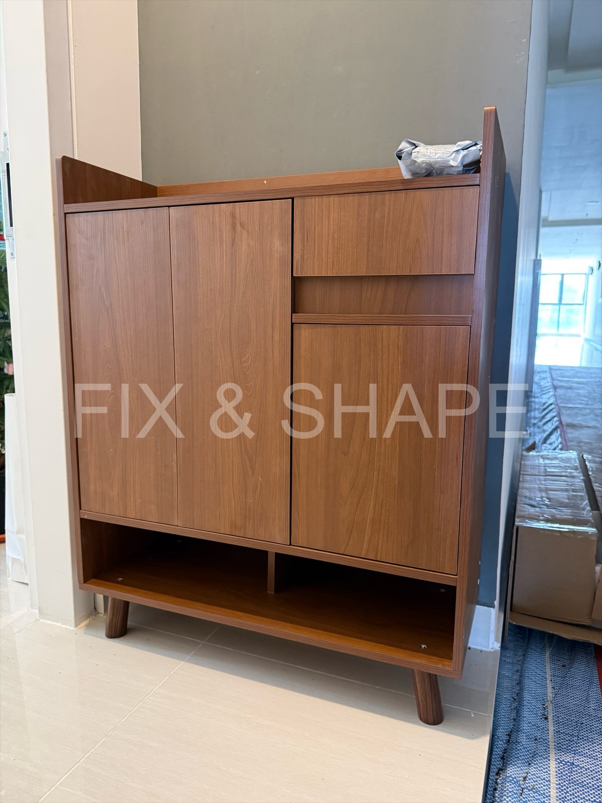 Kitchen cabinet and worktop installed by FIX & SHAPE in a Klang Valley home